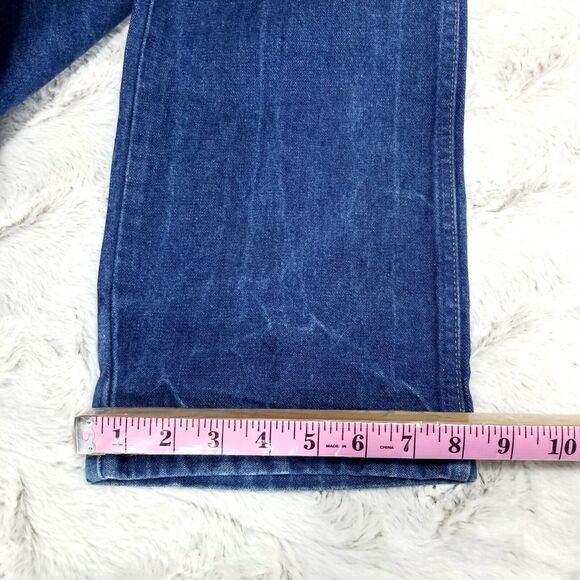 Wrangler Jeans Mens 42×36 Blue Regular Straight Dark Wash Denim - Picture 7 of 11